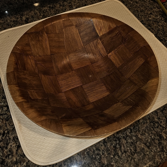 Vintage 1970's Weavewood Inc. Minneapolis - Large Bowl - 12" - Picture 2 of 6